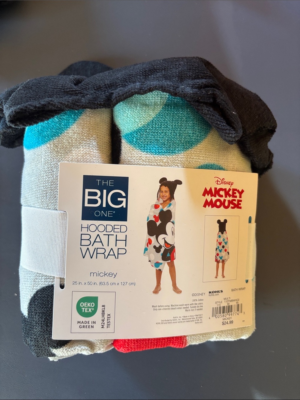Disney Mickey Mouse Kids Hooded Bath Wrap